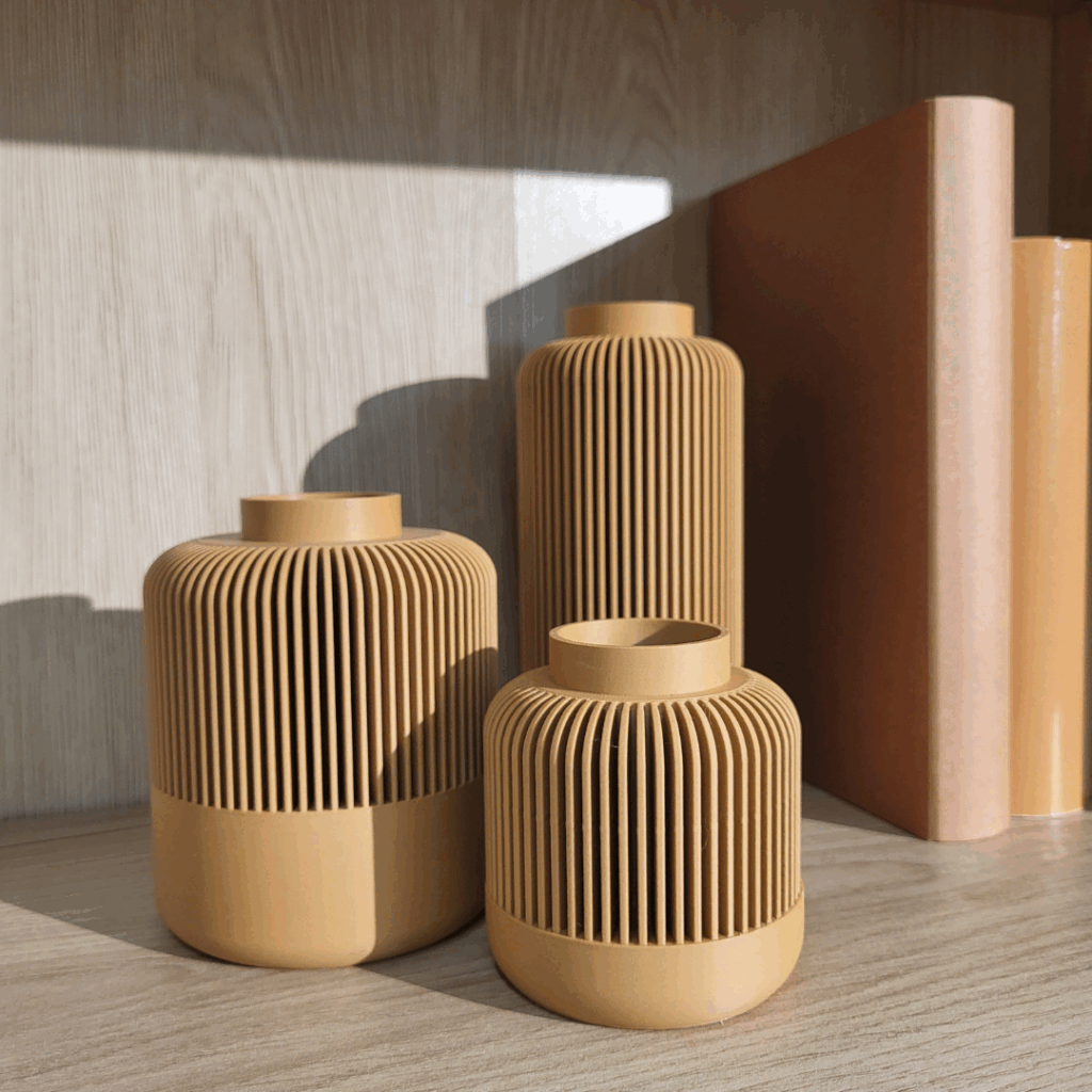 Lot de 3 Vases Emboîtables Solea – Personnalisables & Fabriqués en France