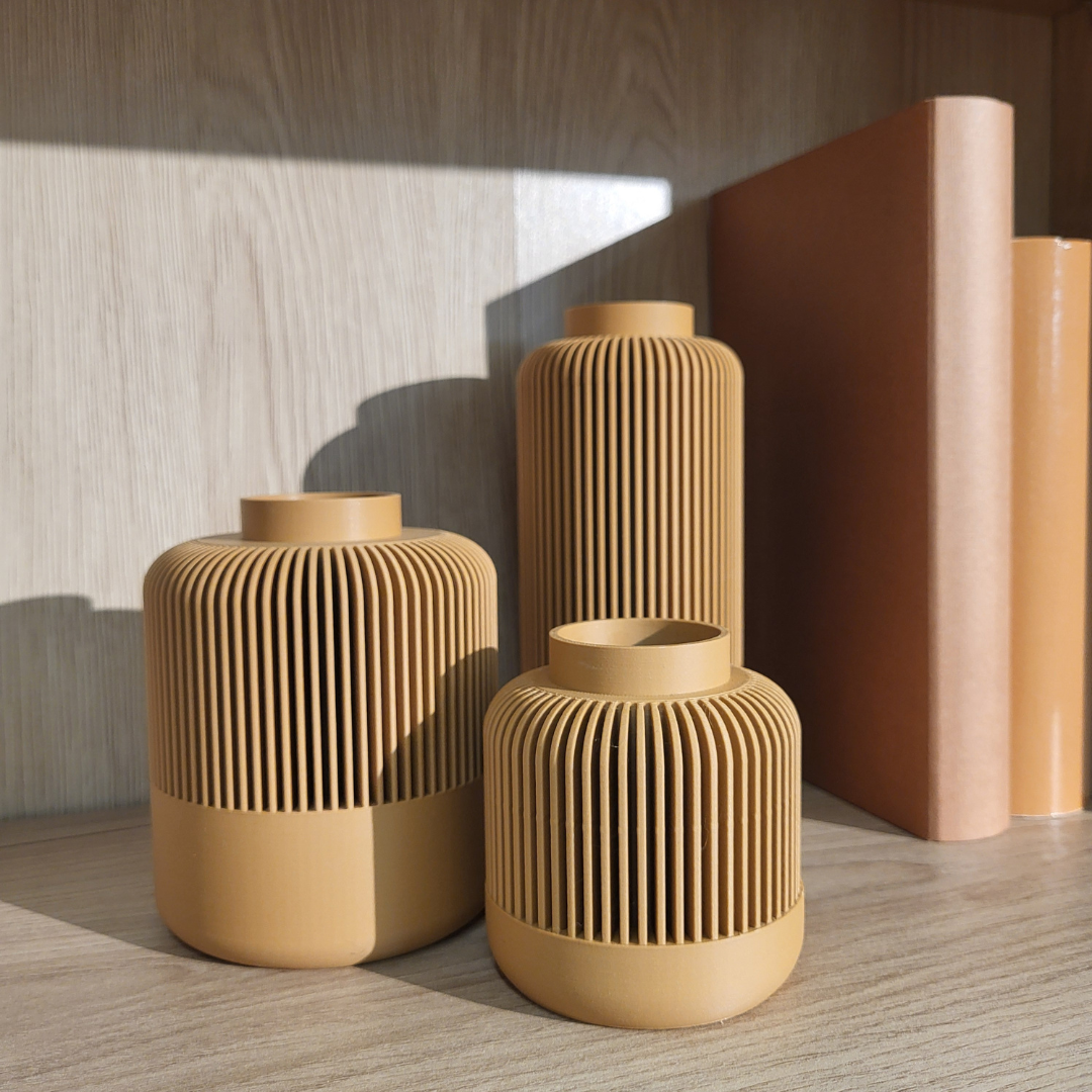 Lot de 3 Vases Emboîtables Solea – Personnalisables & Fabriqués en France