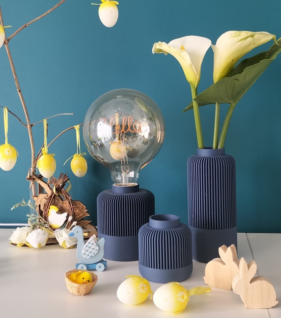 Vase Solea en impression 3D design et moderne. Parfait pour tous types d'intérieurs : chambres, salons ou encore salles de bains